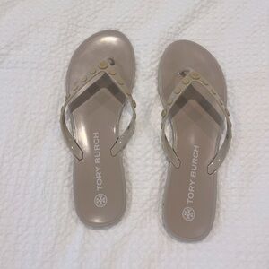 Tory Burch studded jelly flip flop, “sand” size 10.